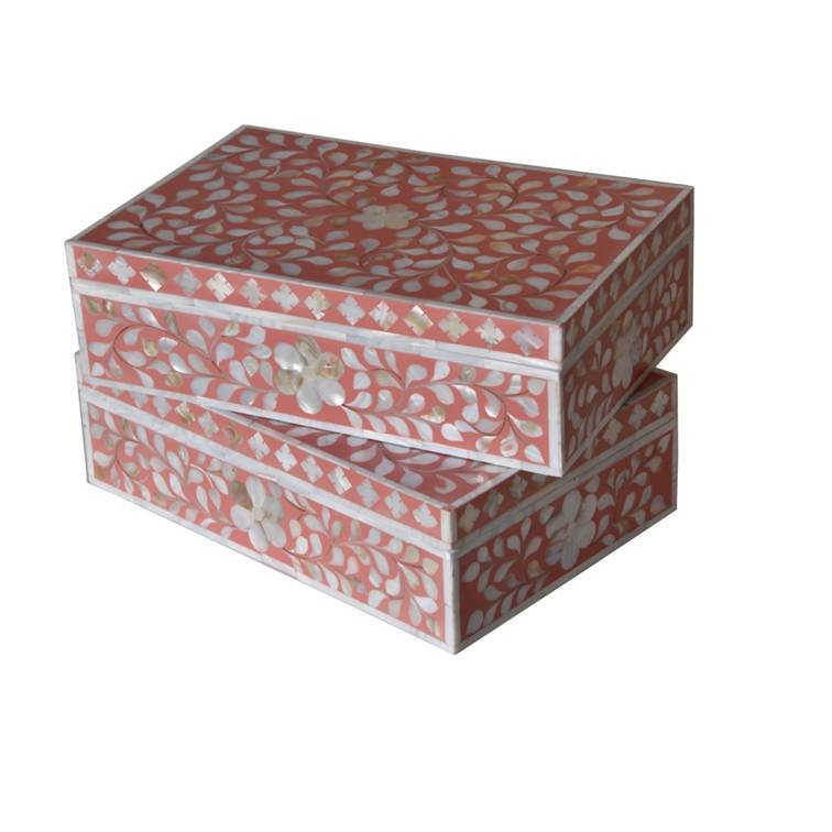 Amber Mother of Pearl Inlay Box