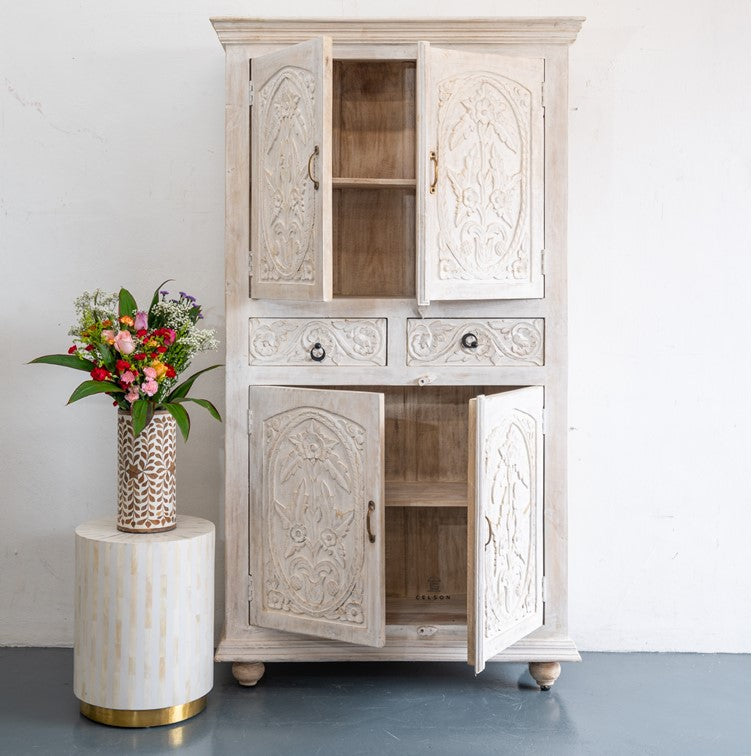 Joe Hand Carved Cabinet