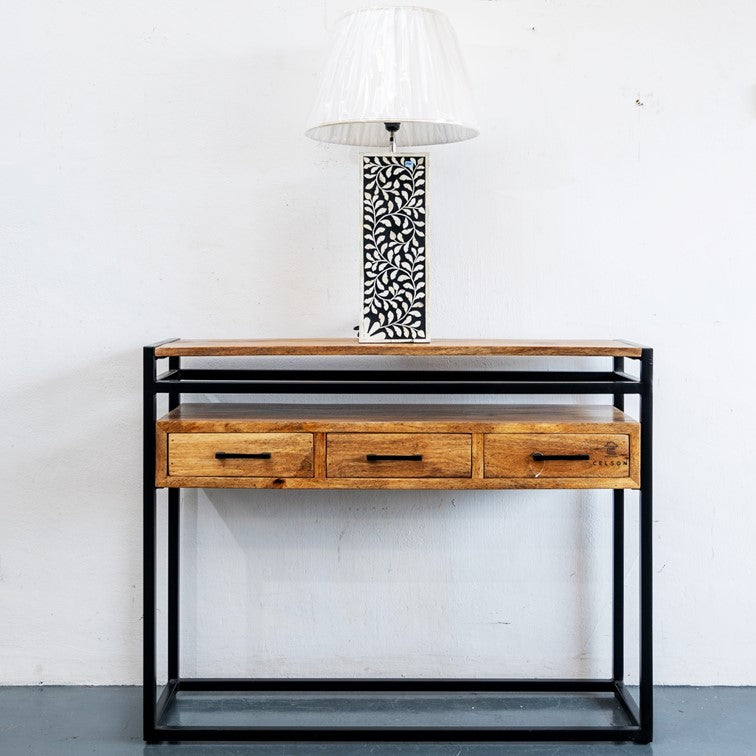 Shivi Carved Wooden Console Table