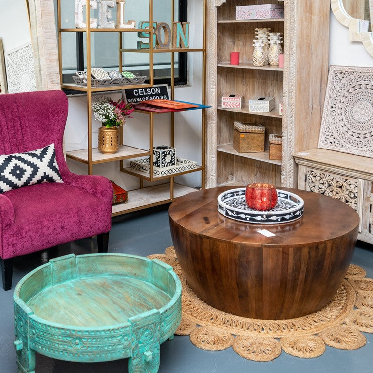 Cabell Carved Chakki Coffee Table