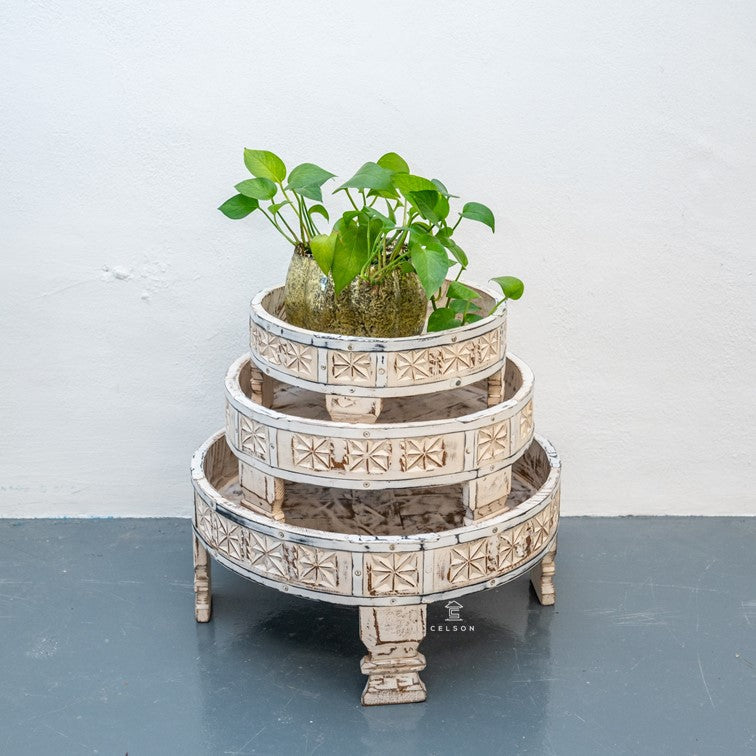 Yager Carved Chakki Table