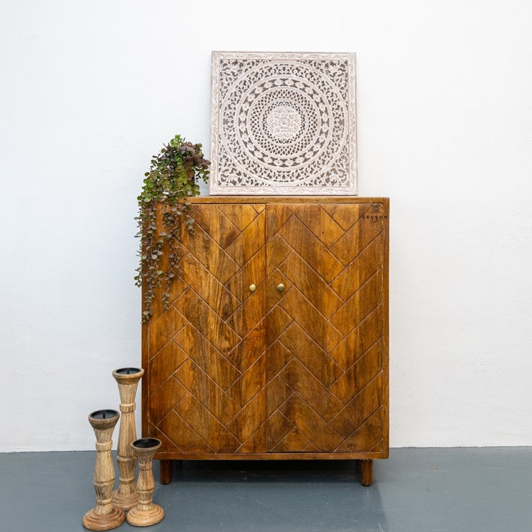 Keith Carved Wooden Cabinet