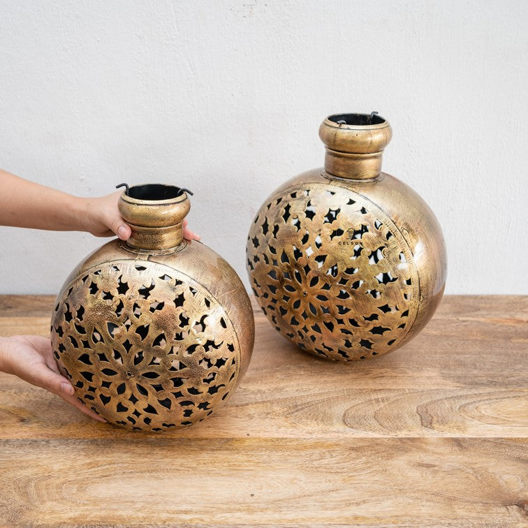 Rita Brass Finish Lantern