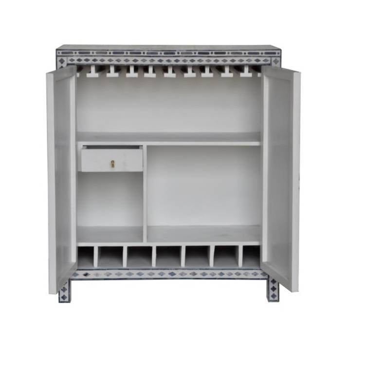 Dizon Bone Inlay Bar Cabinet