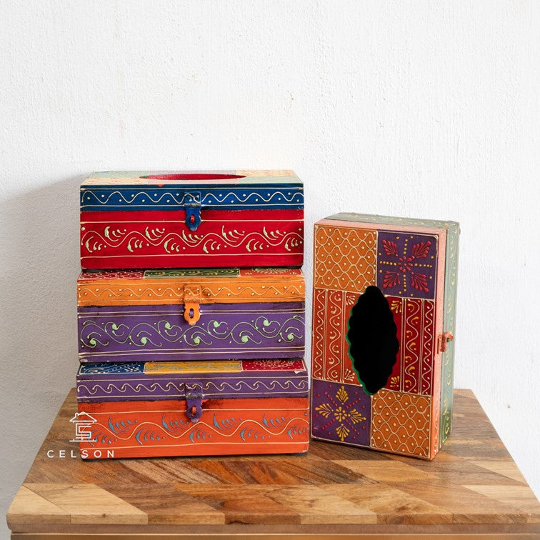 Riva Hand Painted Tissue Box