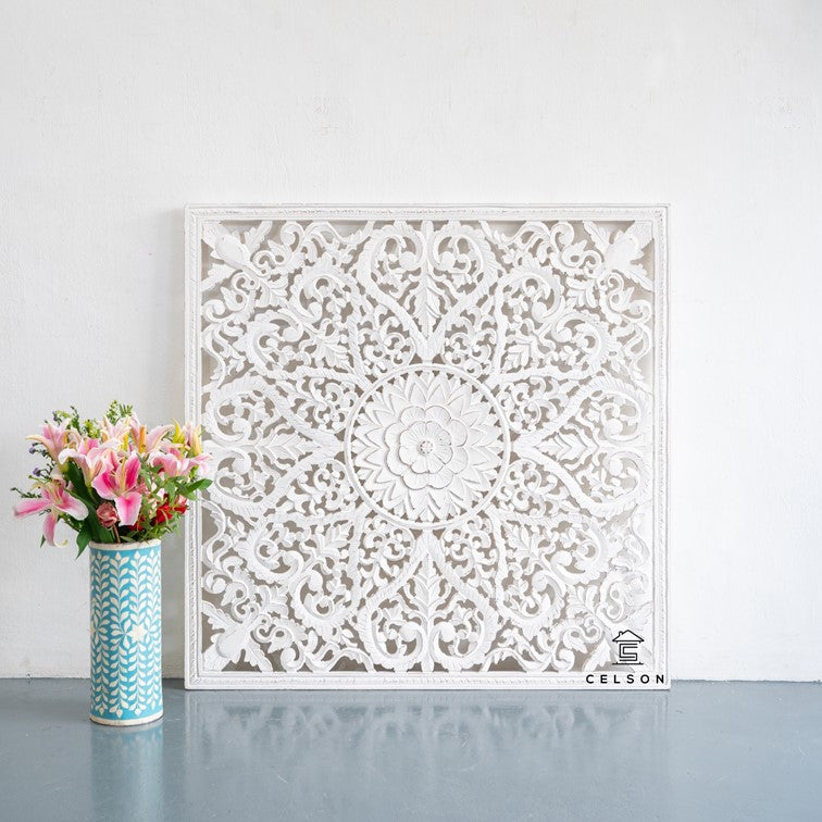 Fink Carved Wall Panel White