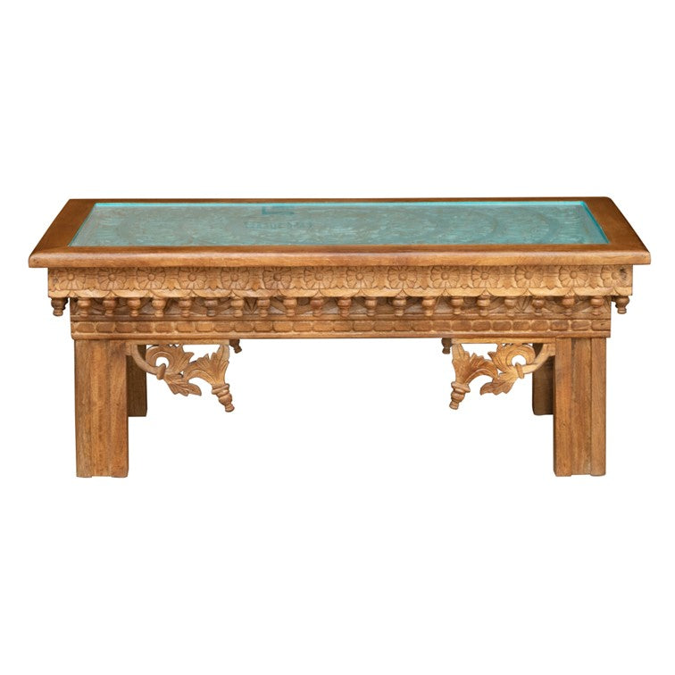 Travis Wooden Carved Coffee Table