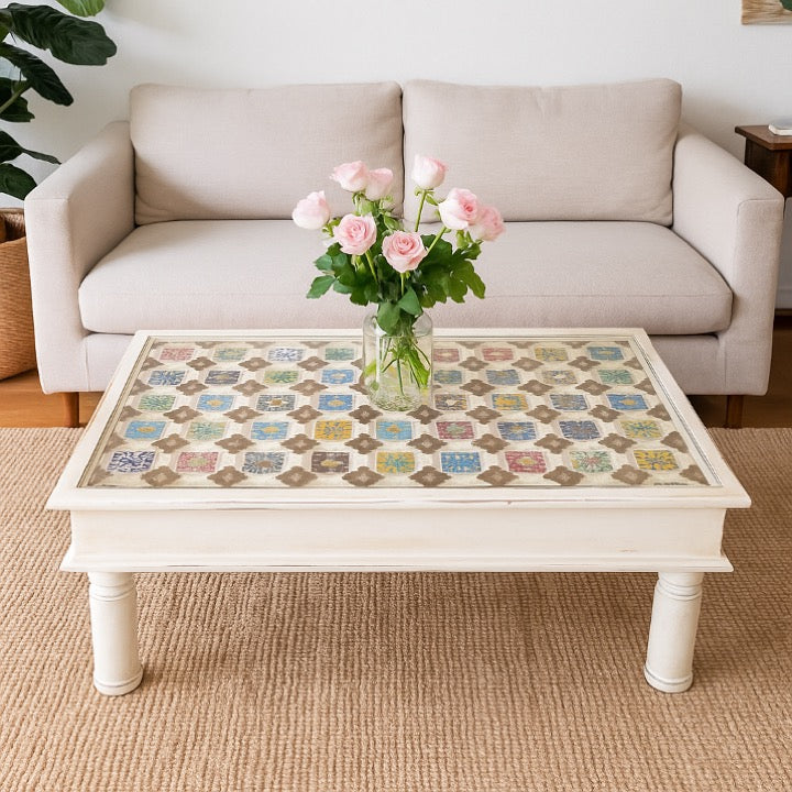 Sai Carved Tile Coffee Table