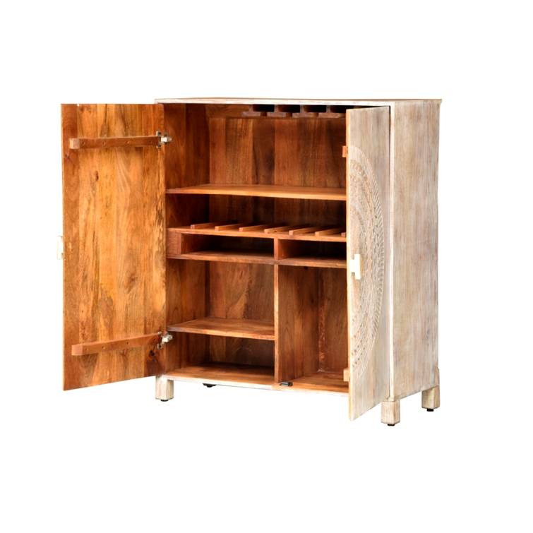 Asbert Wooden Bar Cabinet