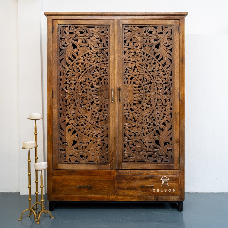 Joel Hand Carved Almirah