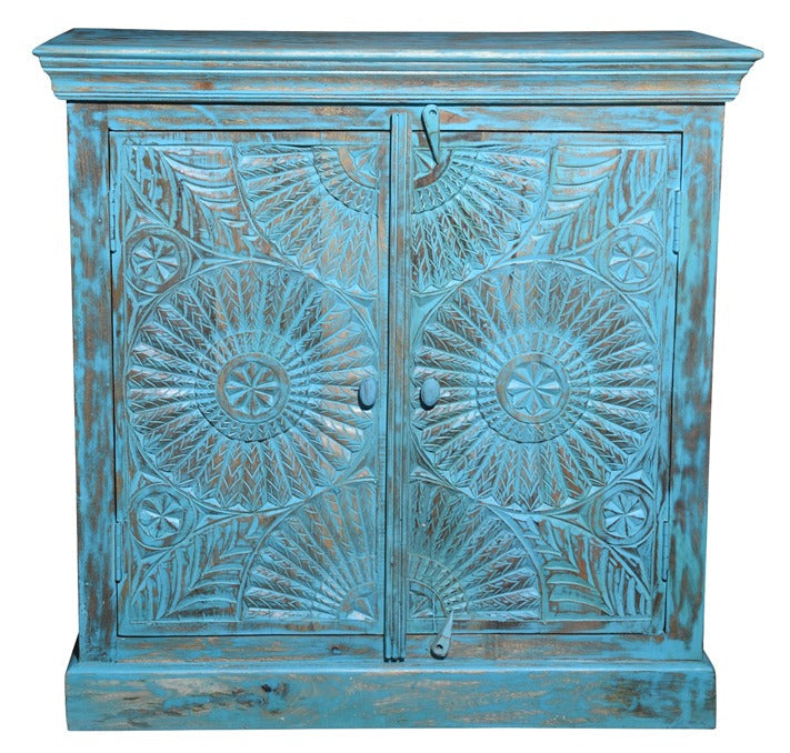 Therica Wooden Carved Chest