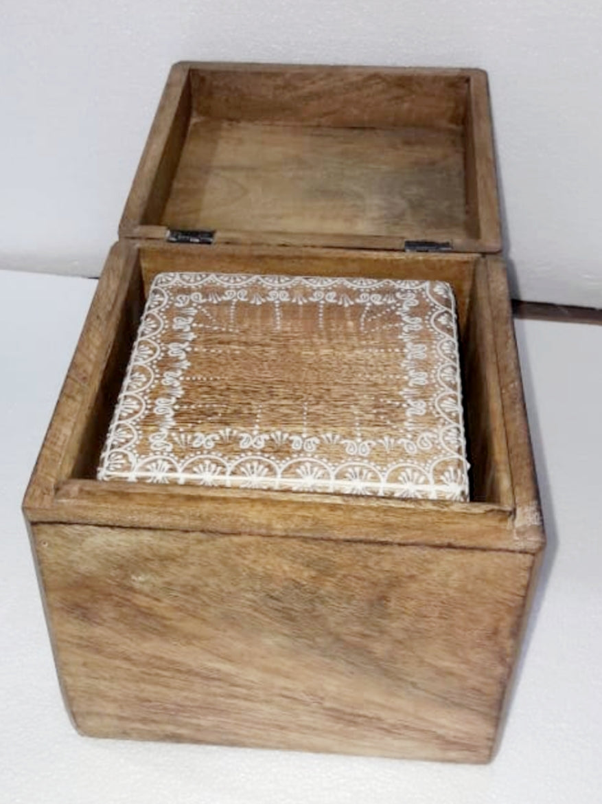 Megan Wooden Hand Painted Storage Box