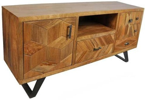 Carroll Hand Carved Wooden TV Cabinet