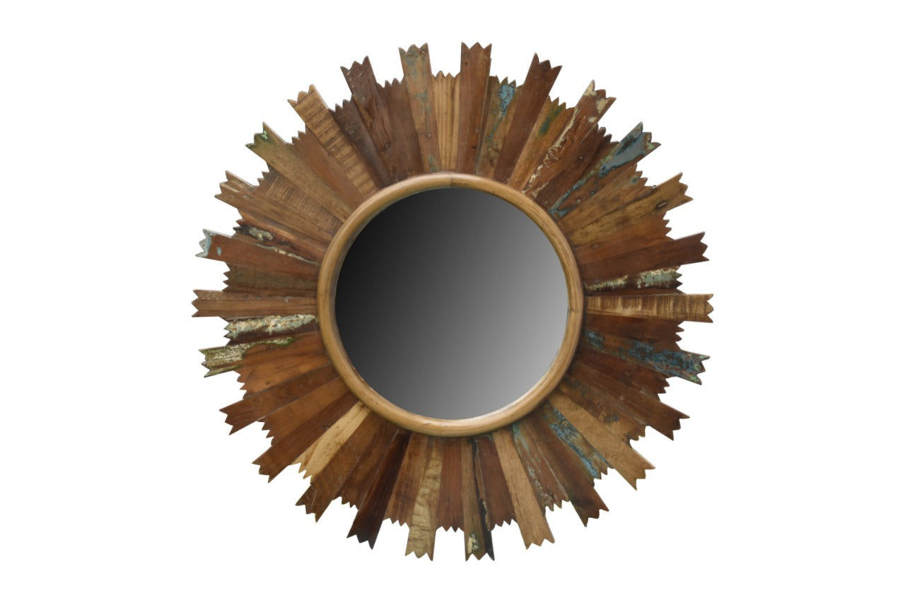 Wilson Hand Carved Wooden Mirror