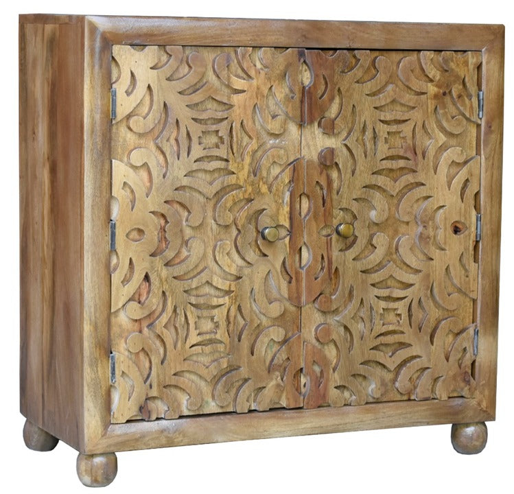 Laurie Carved Wooden Cabinet