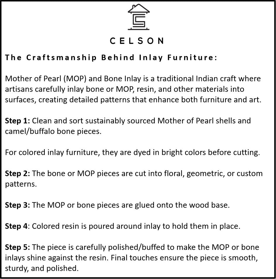 Civi Bone Inlay Nesting Table