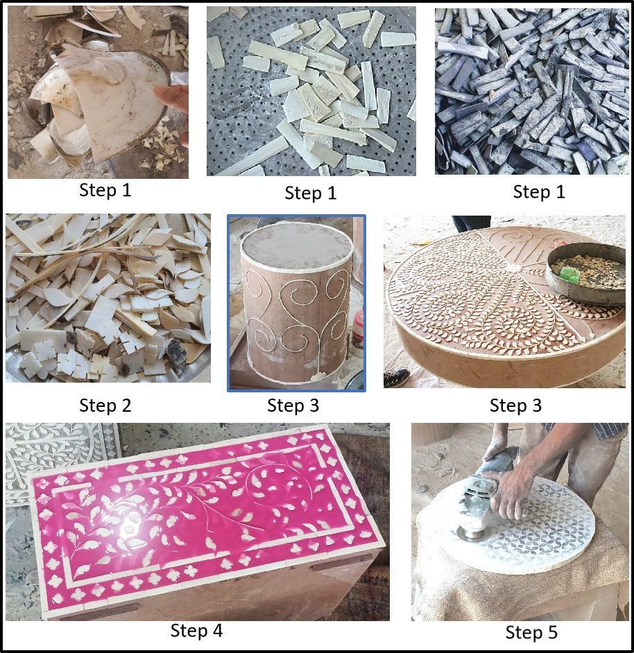 Chaanila Bone Inlay Side Board