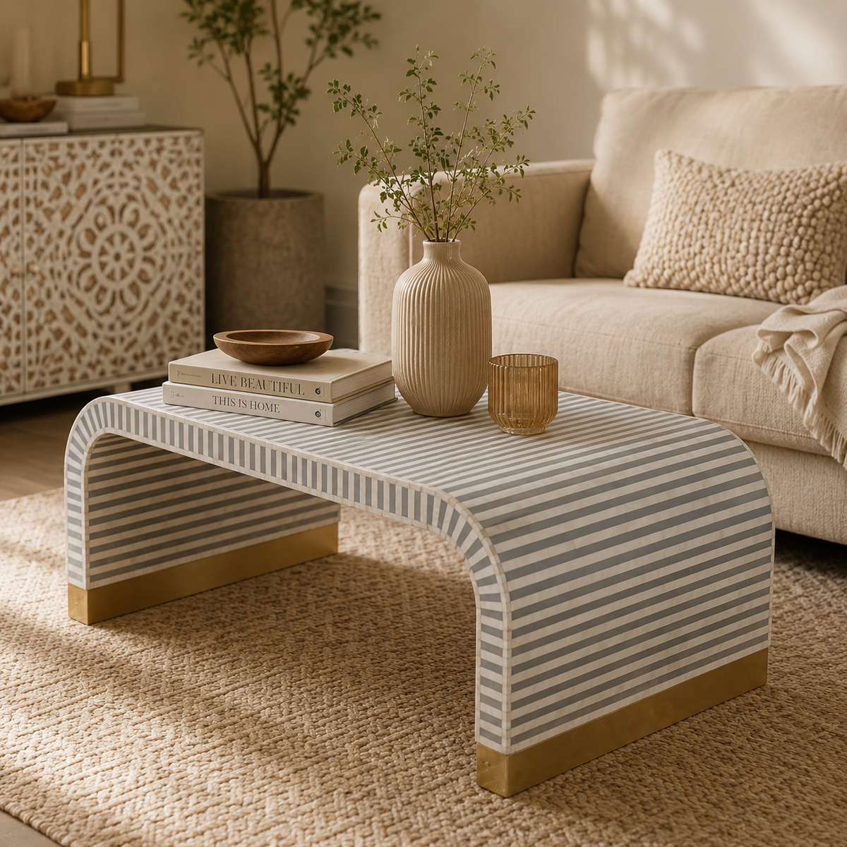 Jamie Bone Inlay Coffee Table