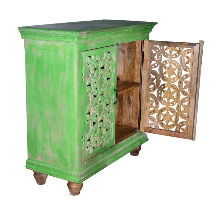 Camera Carved Wooden Cabinet