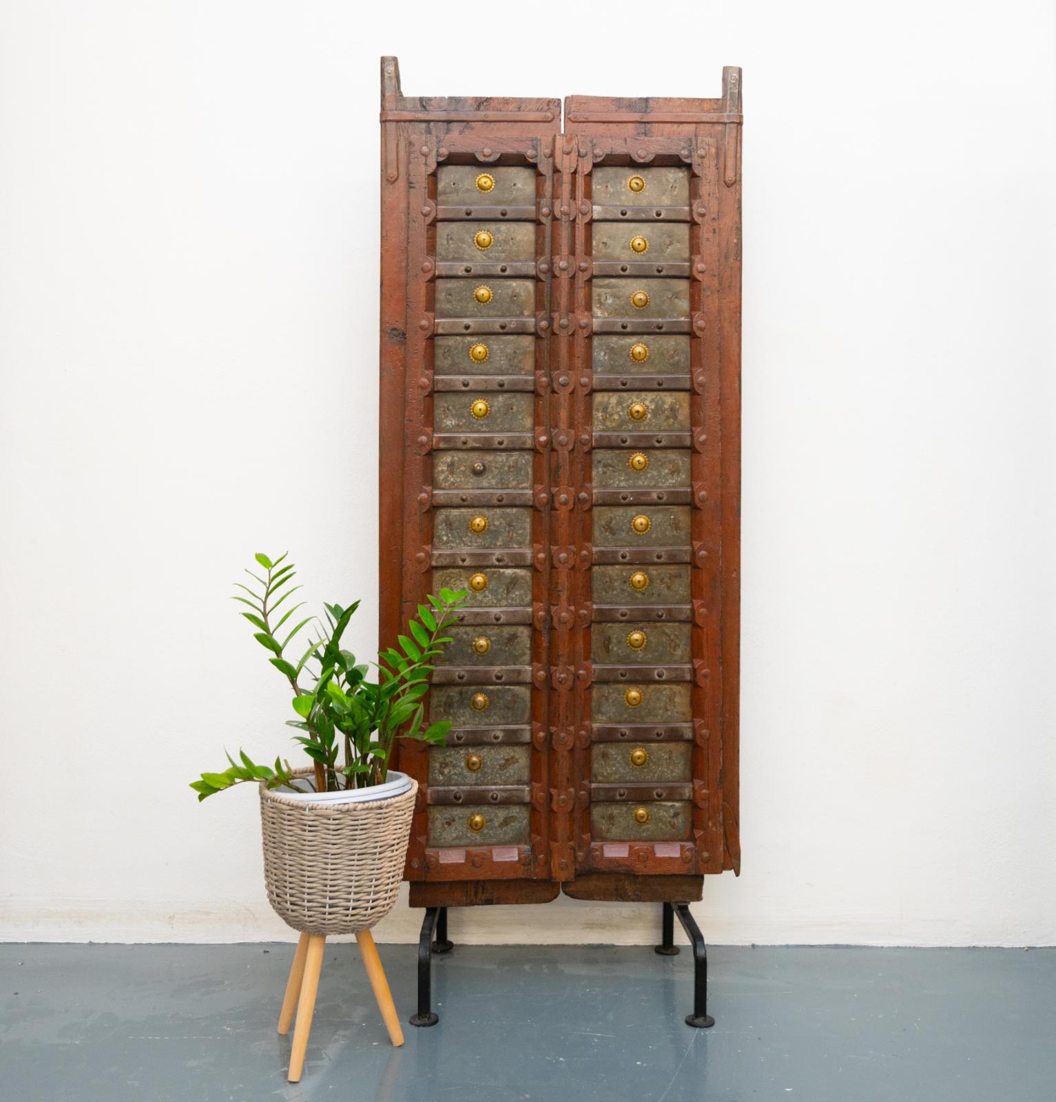 Iva Vintage Indian Door on Metal Stand