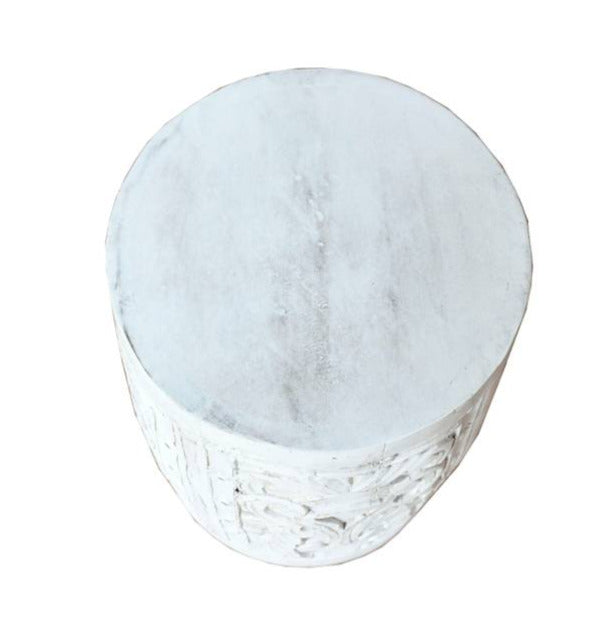 Palmer Hand Carved Wooden Stool