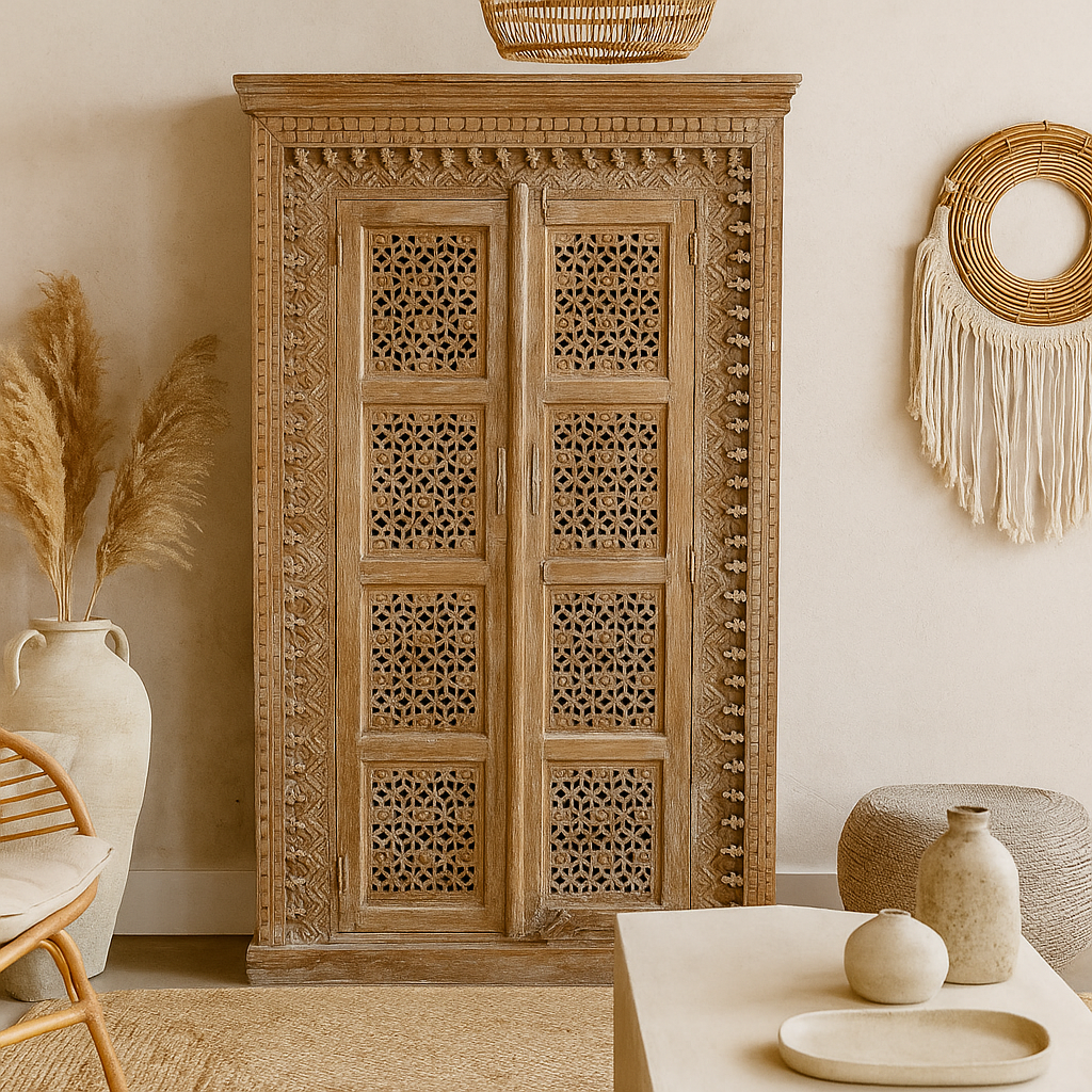Milan Hand Carved Almirah
