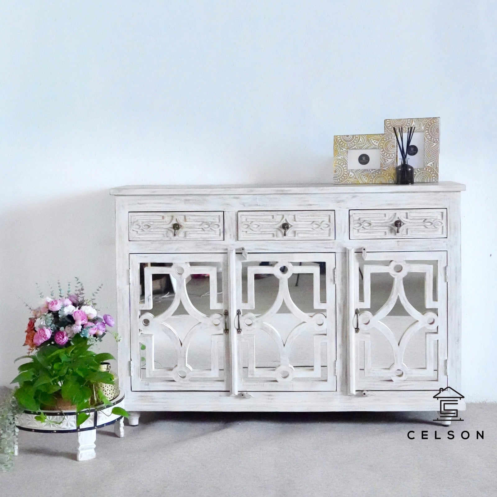 Thomas Carved Wooden SideBoard