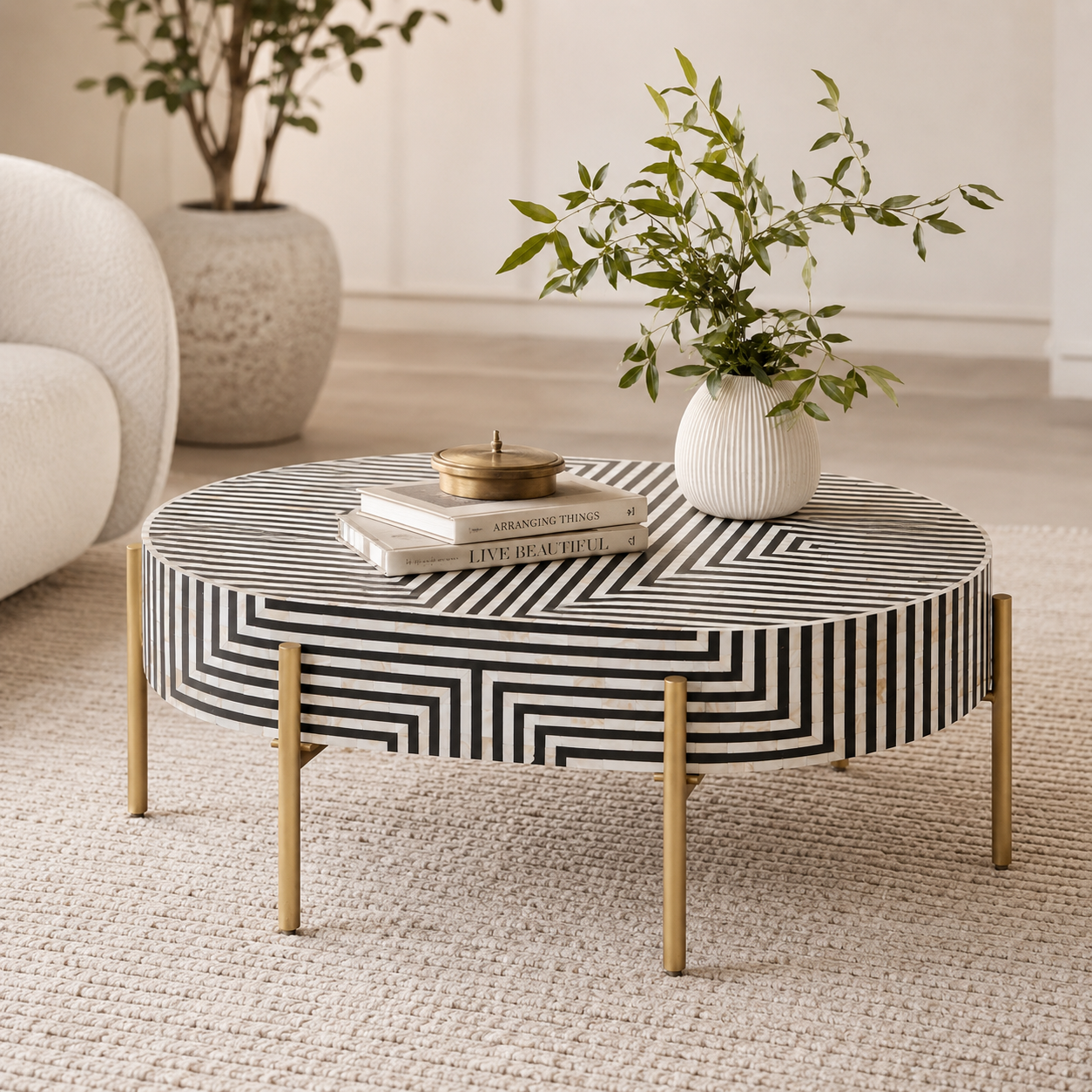 Sampson MOP Inlay Coffee Table