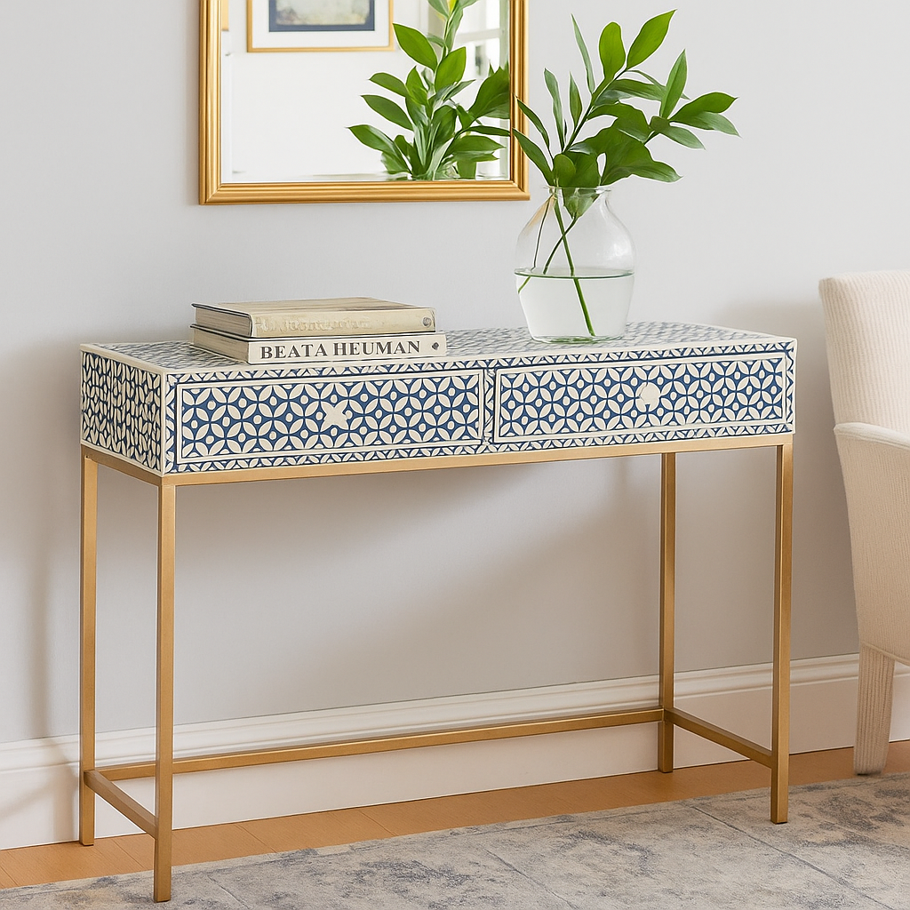 Lim Bone Inlay Console Table