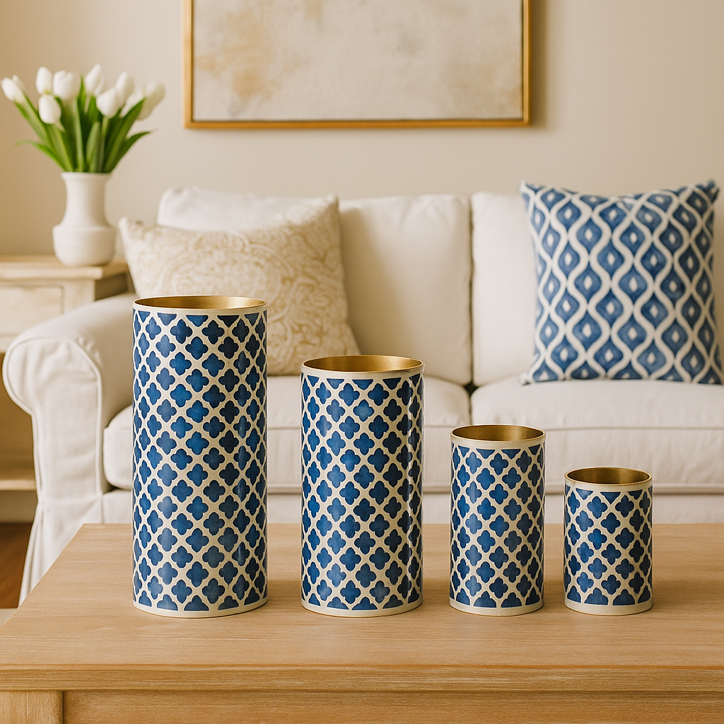 Lilly Bone Inlay Flower Vase