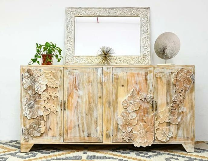 Fionna Hand Carved Side Board