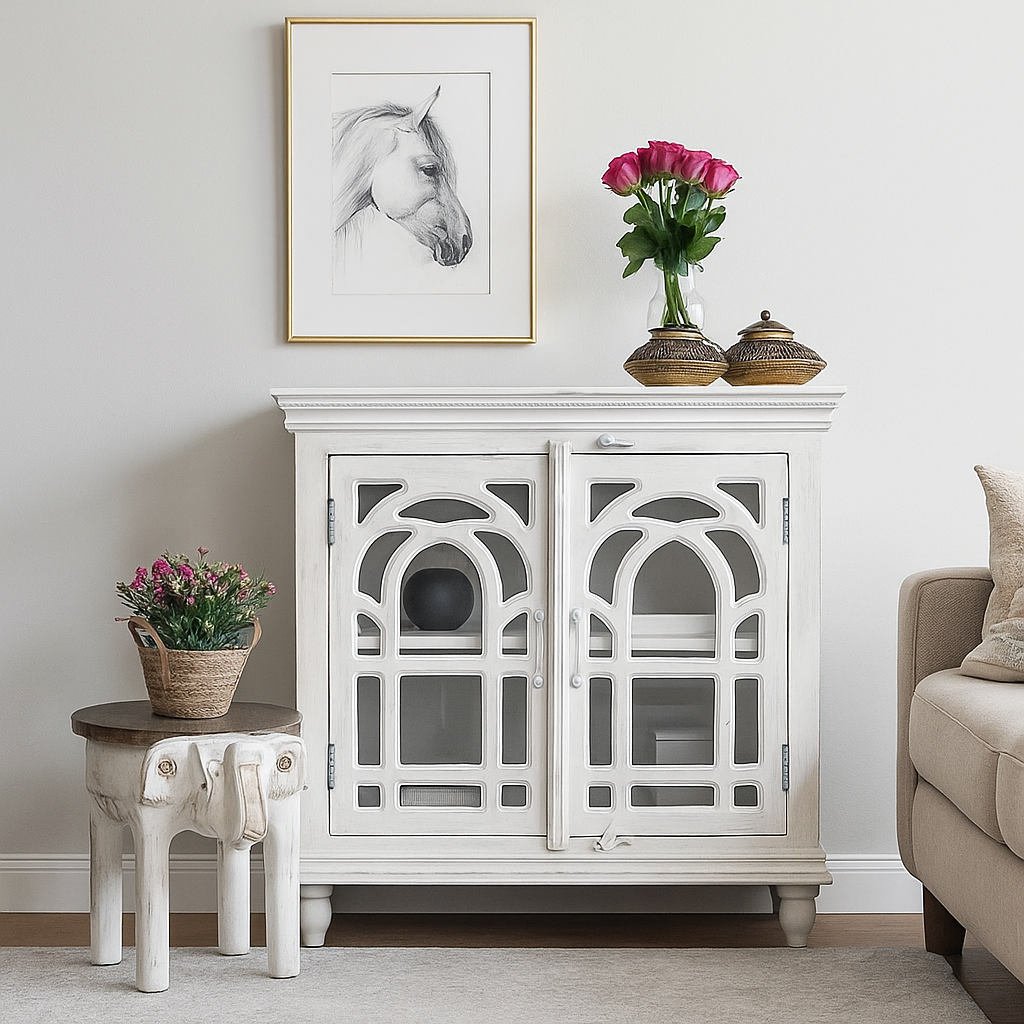 Bella Carved Wooden Chest