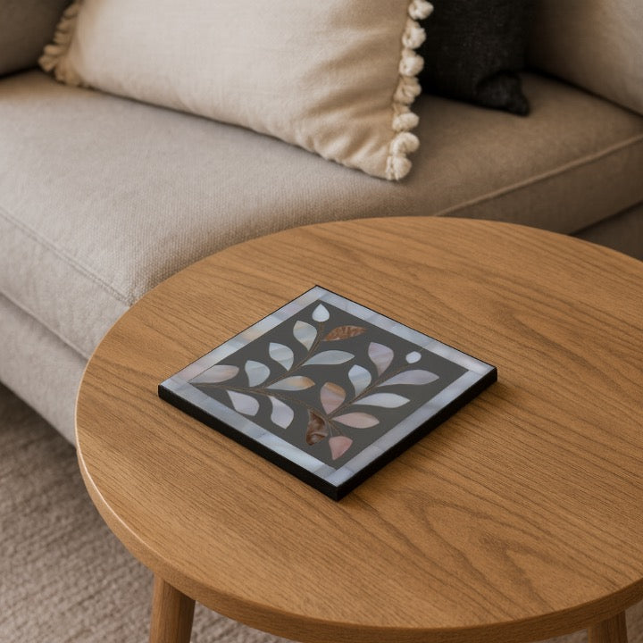 Sage Mother of Pearl Inlay Coaster