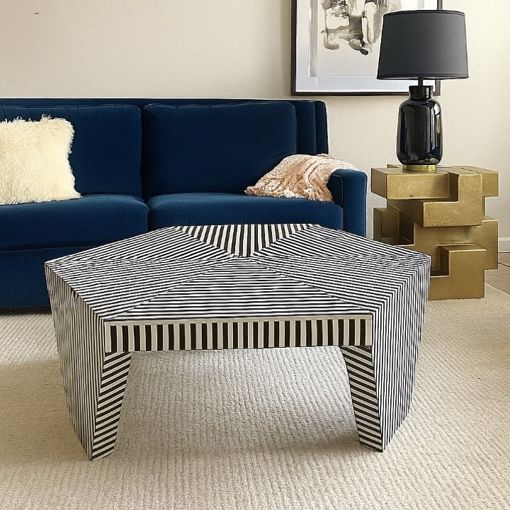 Makoare Bone Inlay Coffee Table