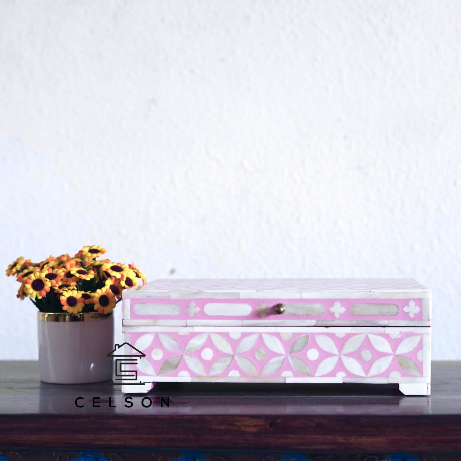 Kelly Bone Inlay Jewelry Box