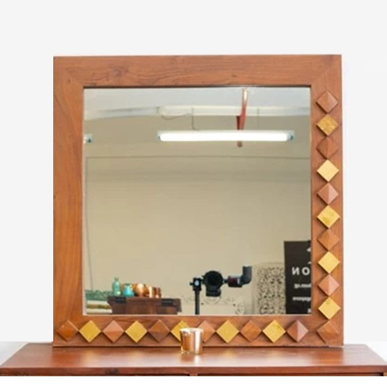 Riva Hand Carved Wooden Mirror