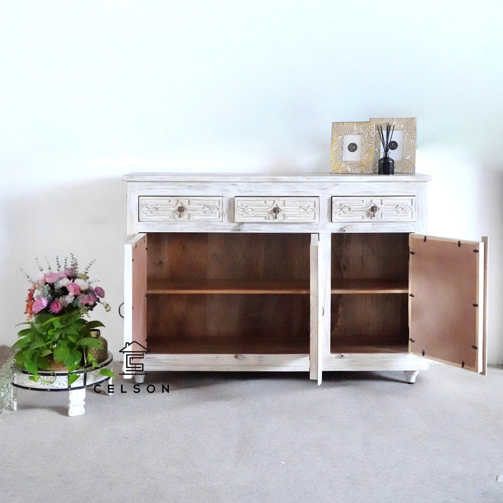 Thomas Carved Wooden SideBoard