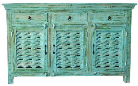 Storm Hand Carved Wooden Sideboard