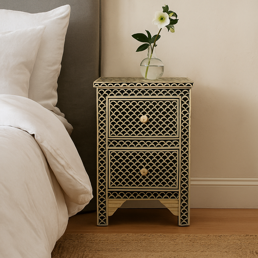 Jack Bone Inlay Bedside