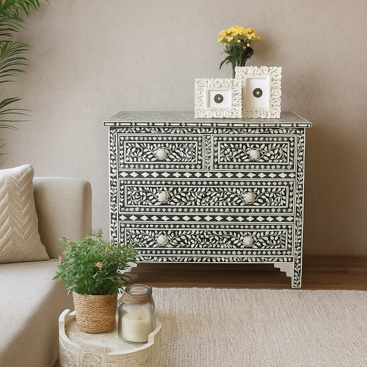 Eva Bone Inlay Chest of drawer