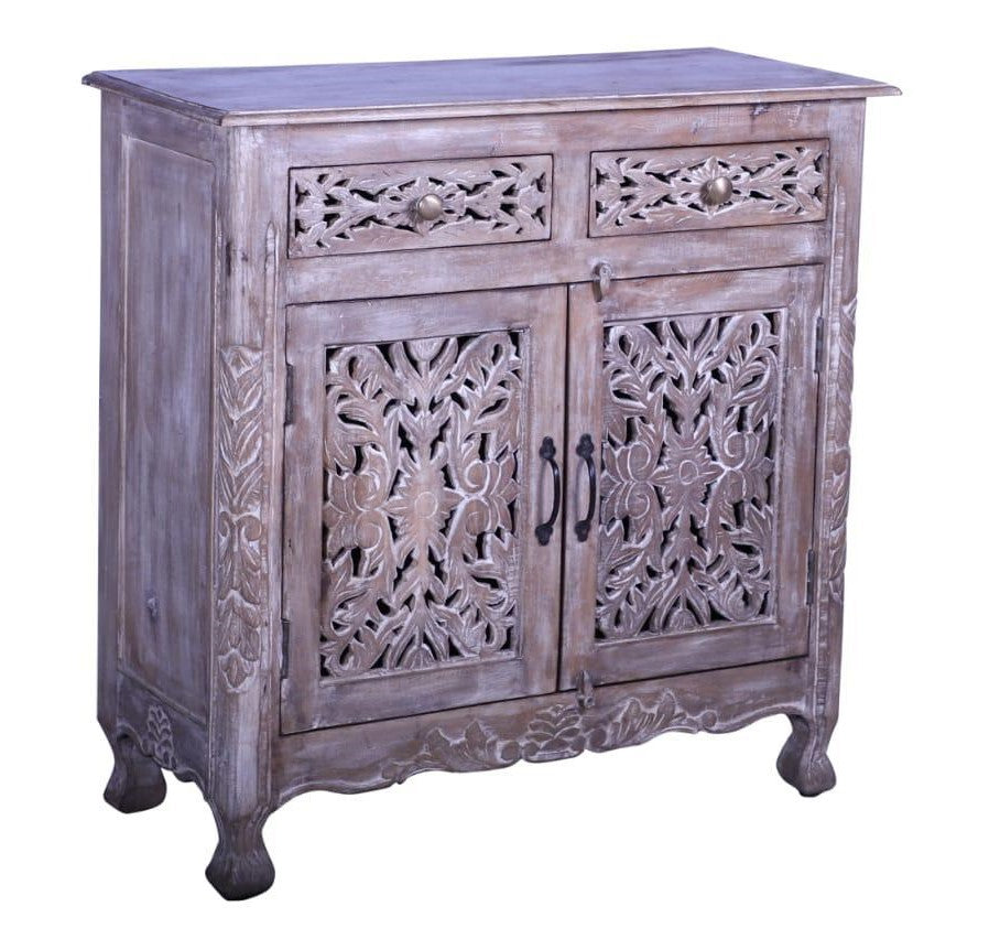 Ryker Carved Wooden Chest