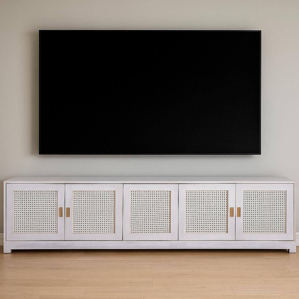 Tashi Hand Carved Wooden TV Cabinet