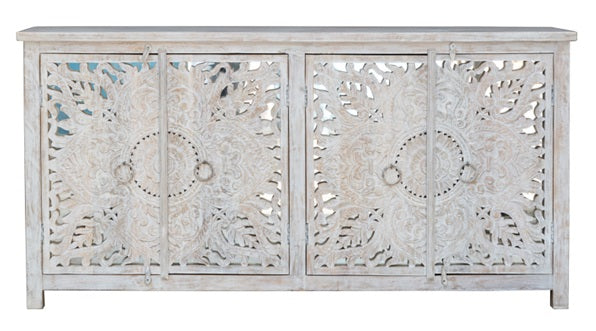 Alia Hand Carved Wooden Sideboard