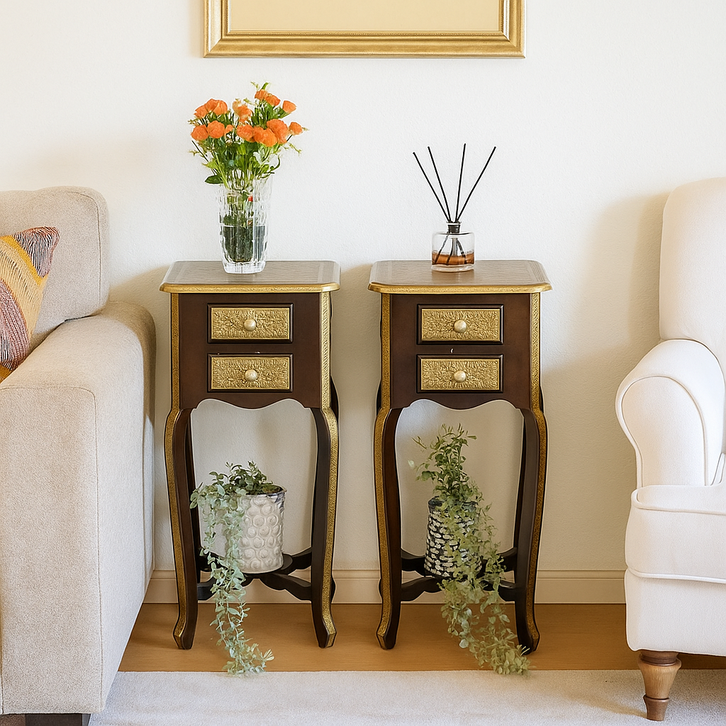 Dino Brass Fitted Side table