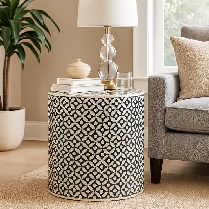 Stuart Bone Inlay Stool