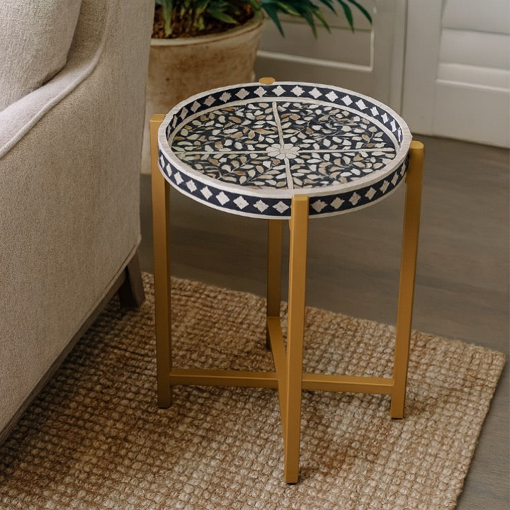 Lavie Mother of Pearl Inlay Side Table