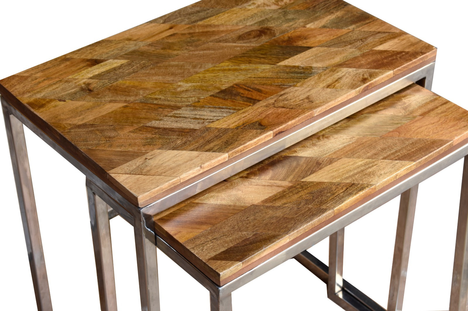 Luci Hand Carved Wooden Nesting Table