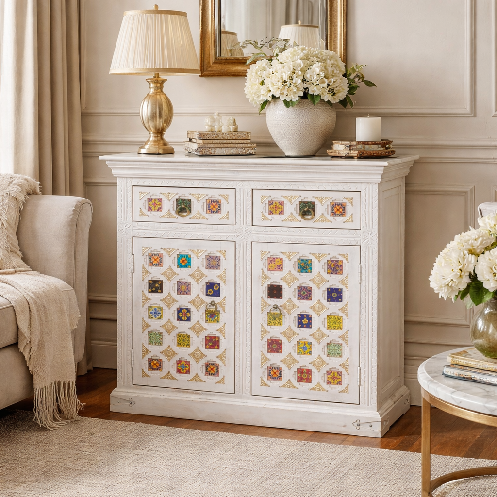 Daniel Hand Carved Wooden Cabinet