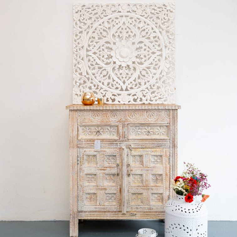 Josie Carved Wooden Cabinet