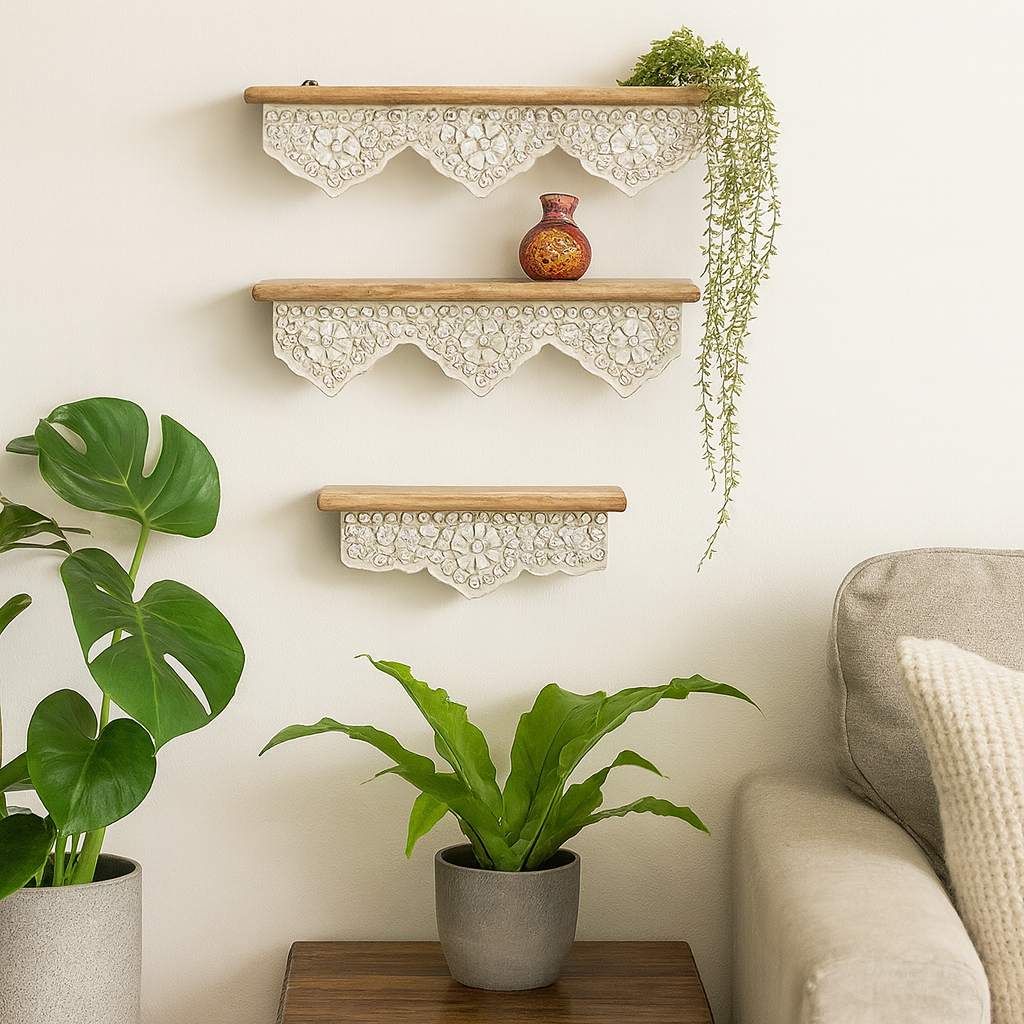 Robin Wooden Wall Shelves